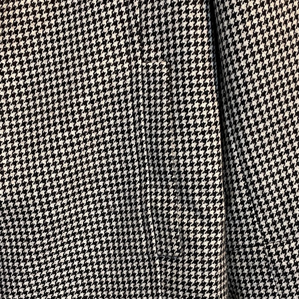 Talbots Wool Houndstooth Blazer Jacket Black Whit… - image 4